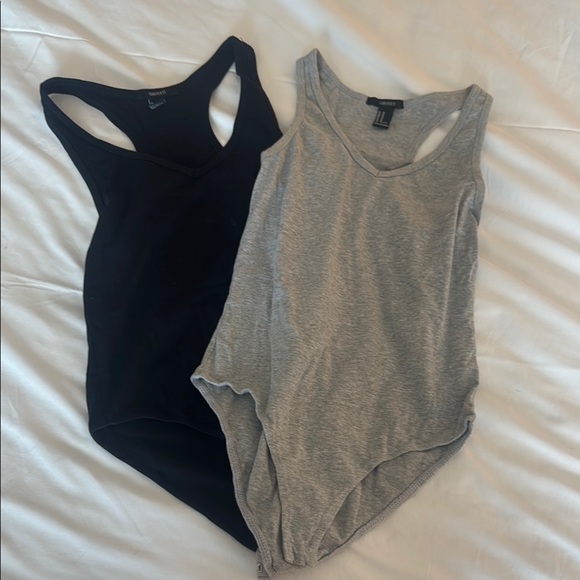 Forever 21 Tops - Women's Black and Gray bodysuits